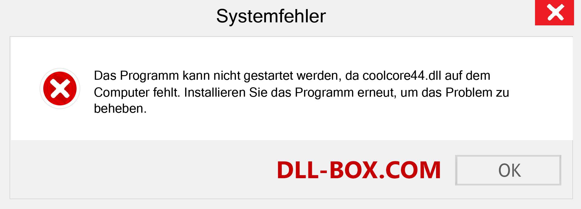 coolcore44.dll-Datei fehlt?. Download für Windows 7, 8, 10 - Fix coolcore44 dll Missing Error unter Windows, Fotos, Bildern