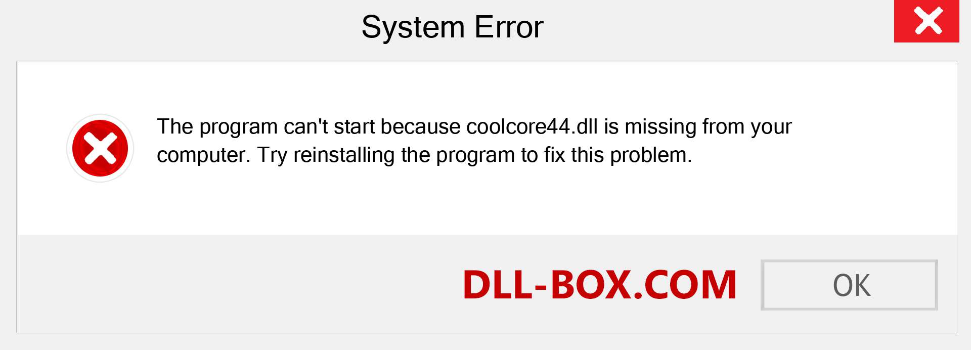  coolcore44.dll file is missing?. Download for Windows 7, 8, 10 - Fix  coolcore44 dll Missing Error on Windows, photos, images