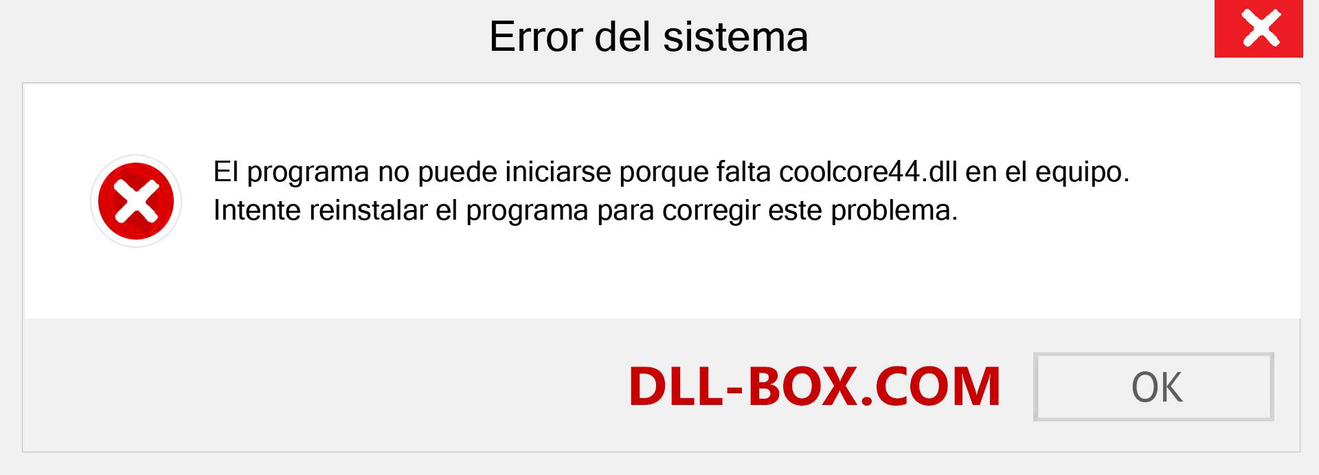 ¿Falta el archivo coolcore44.dll ?. Descargar para Windows 7, 8, 10 - Corregir coolcore44 dll Missing Error en Windows, fotos, imágenes