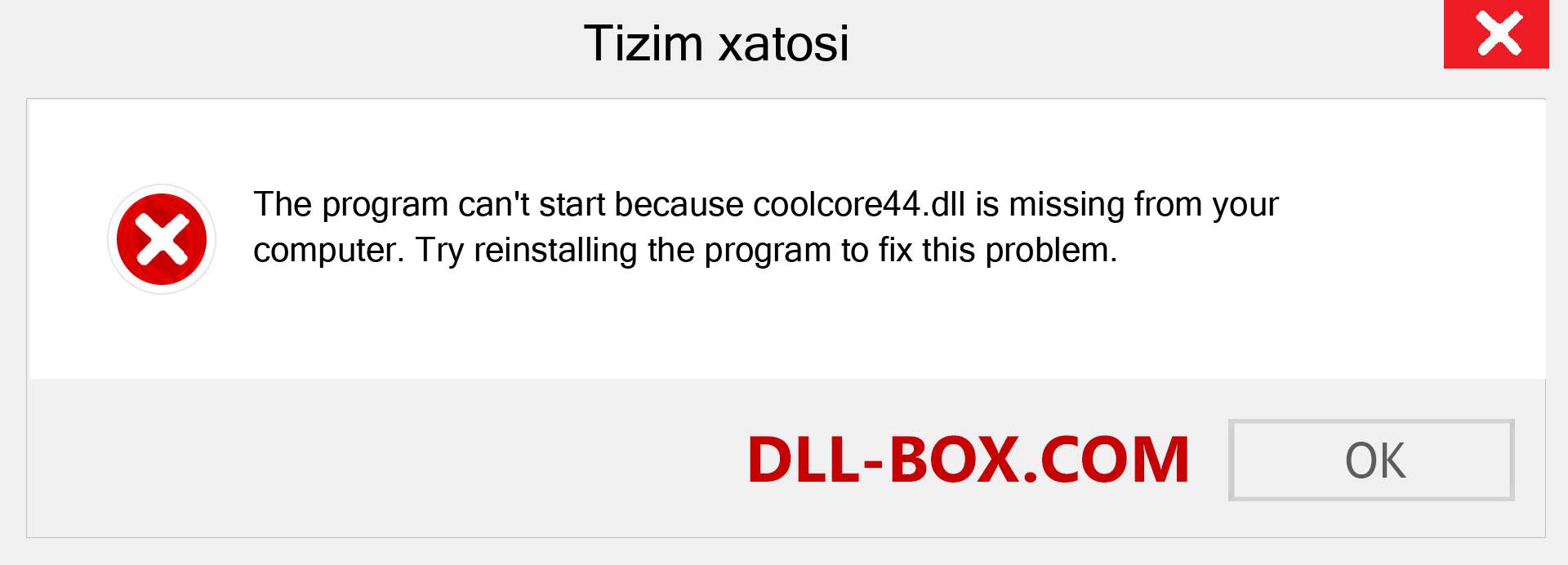 coolcore44.dll fayli yo'qolganmi?. Windows 7, 8, 10 uchun yuklab olish - Windowsda coolcore44 dll etishmayotgan xatoni tuzating, rasmlar, rasmlar